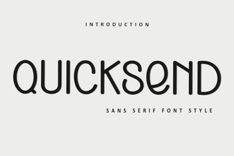 Quicksend Font: Modern Design & Creative Ideas