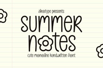 Summer Notes Font: Designing with a Light & Creative Touch